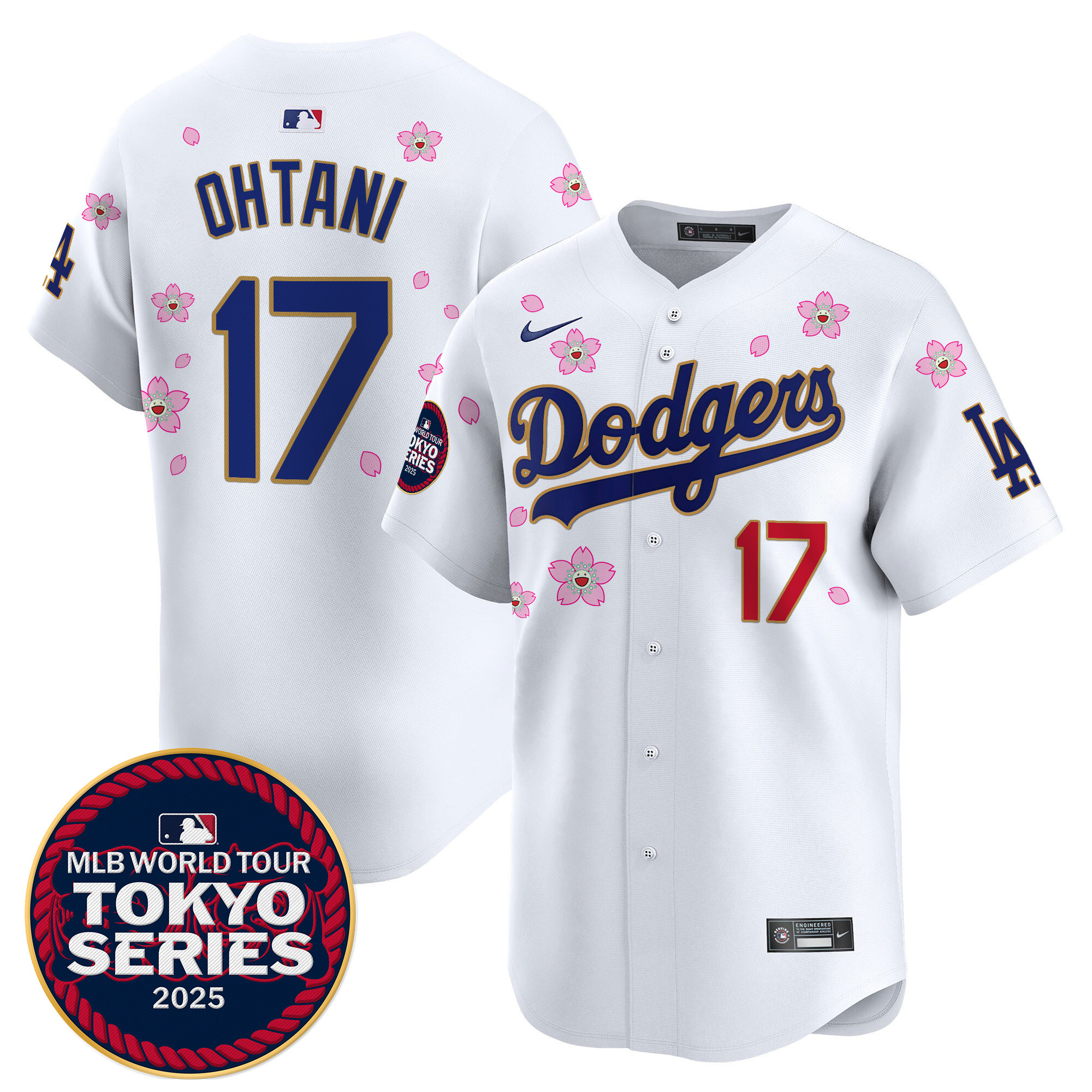 Men Los Angeles Dodgers #17 Ohtani Tokyo Series white Limited Stitched 2025 Jersey->los angeles dodgers->MLB Jersey